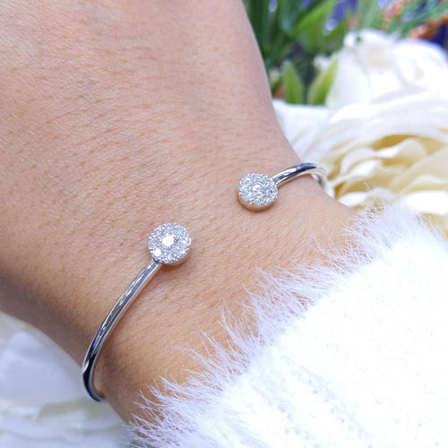 0.50CT Diamond Bangle in 18K White Gold (etsy image id: 2871611249)