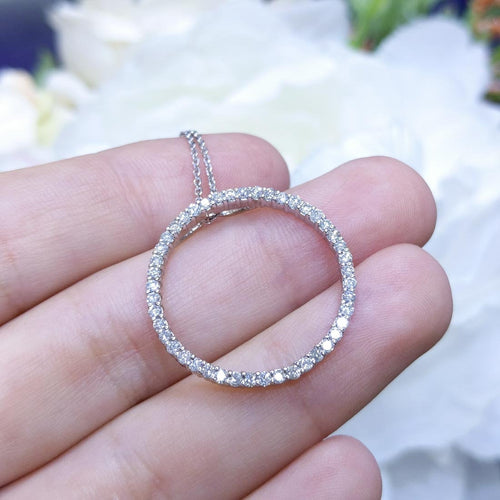 0.50ct Diamond Circle Pendant (etsy image id: 2914134821)